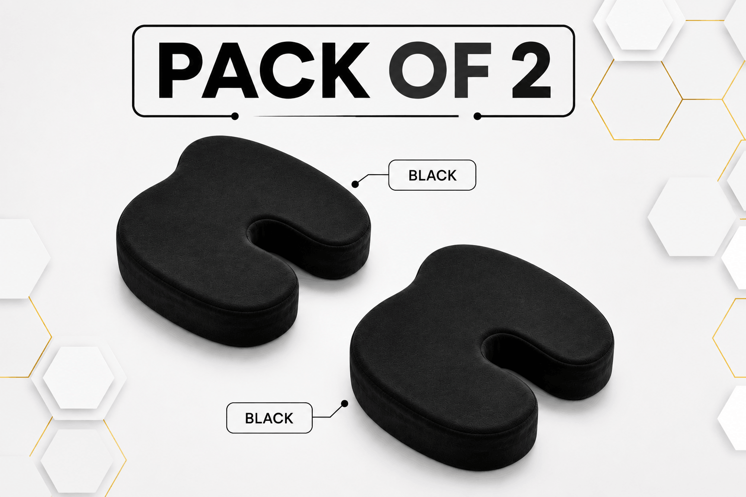 Coccyx Memory Foam Pillow (Bundle of 2)