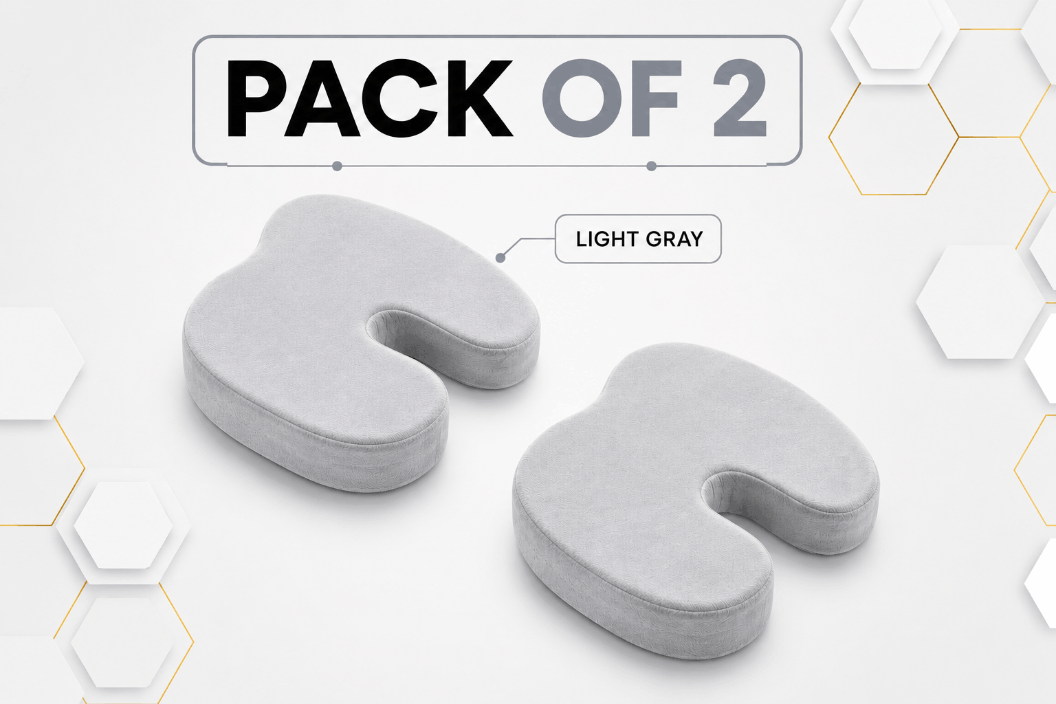 Coccyx Memory Foam Pillow (Bundle of 2)