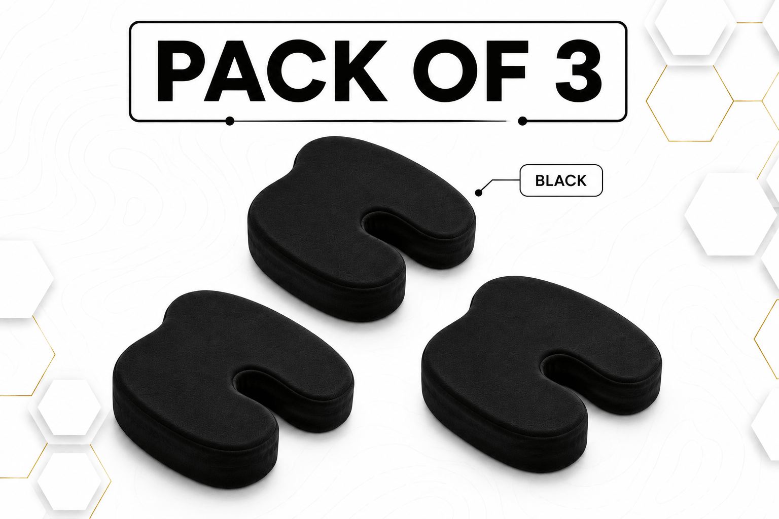 Coccyx Memory Foam Pillow (Bundle of 3)