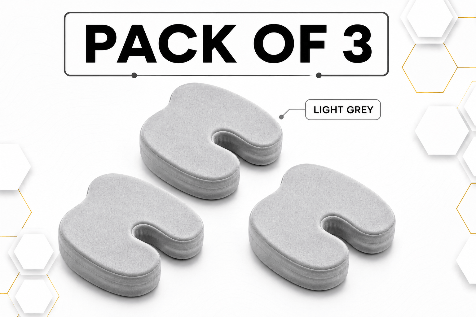 Coccyx Memory Foam Pillow (Bundle of 3)