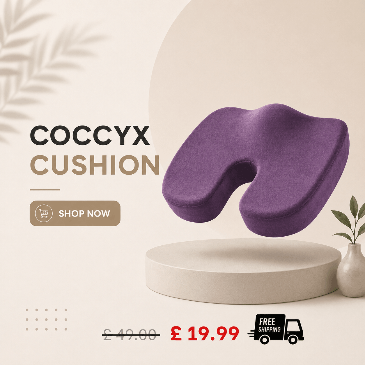 Coccyx Memory Foam Pillow