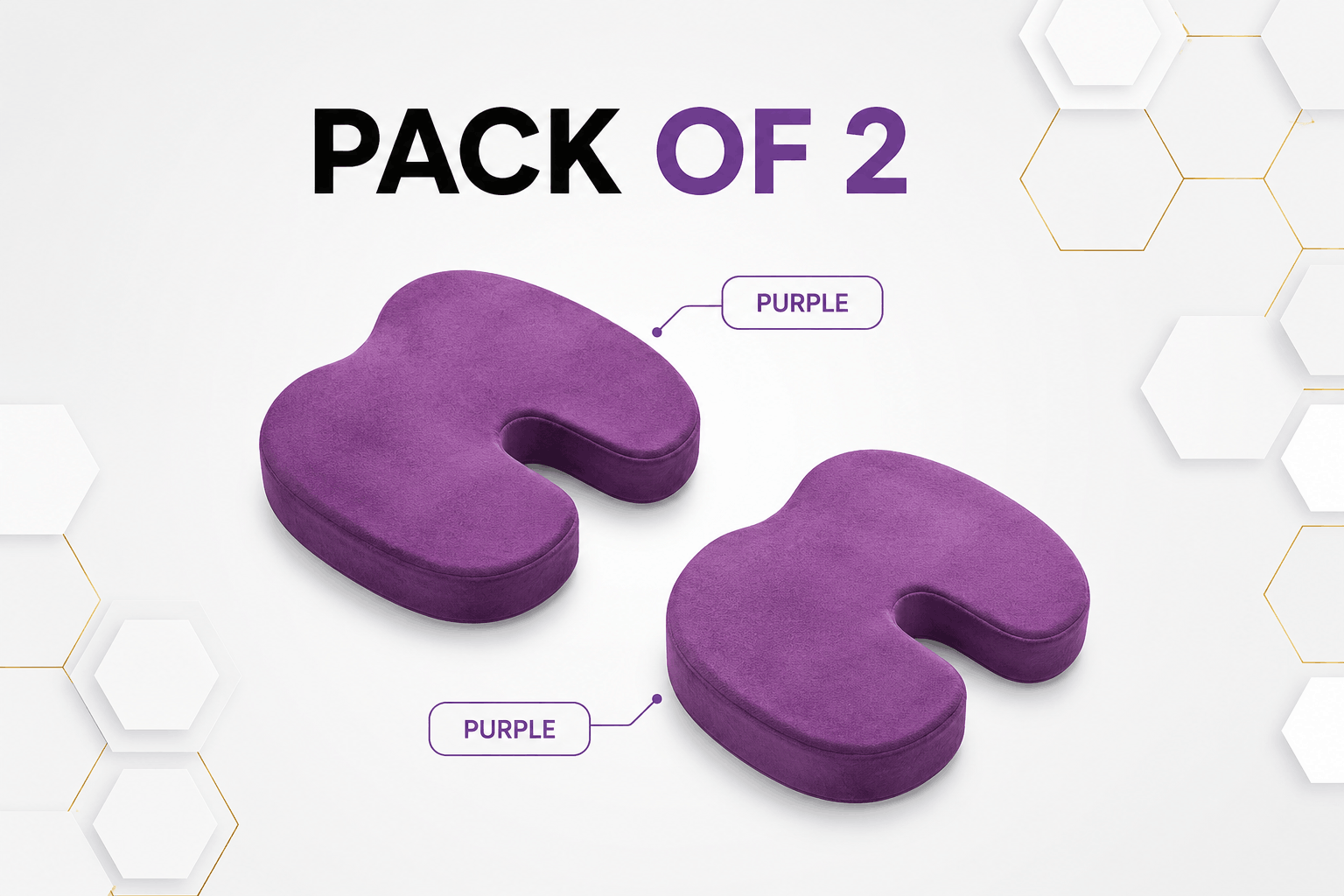Coccyx Memory Foam Pillow (Bundle of 2)