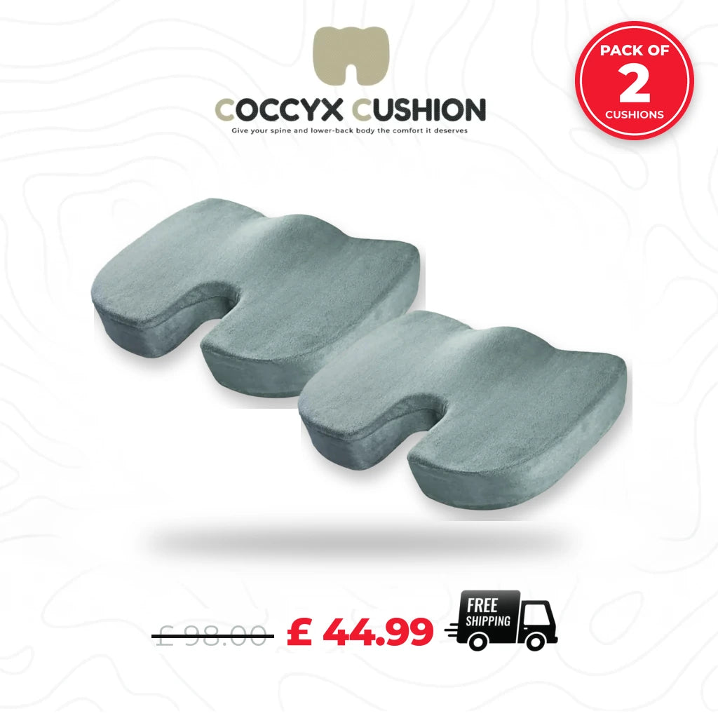 2 grey coccyx cushion