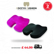 pink and black coccyx cushion