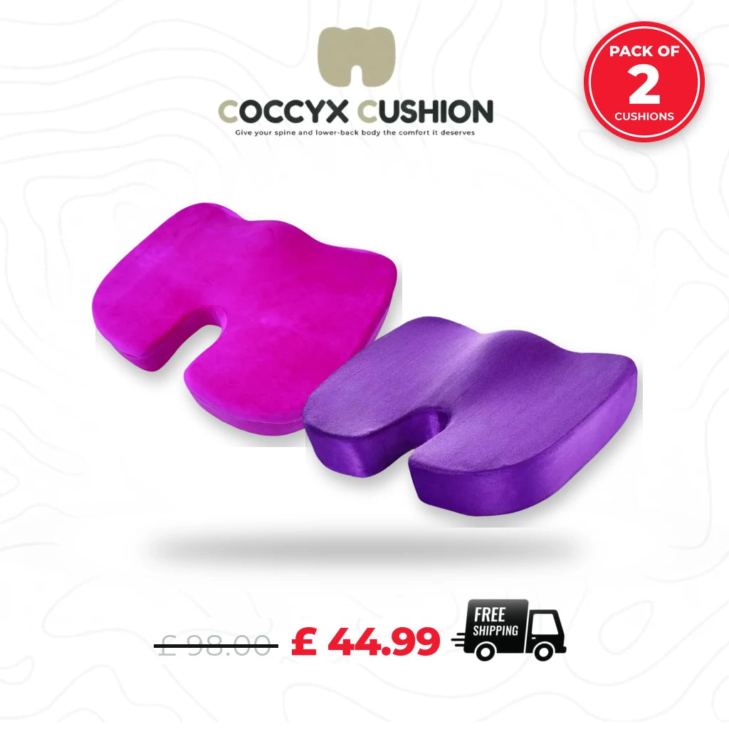 pink and purple coccyx cushion